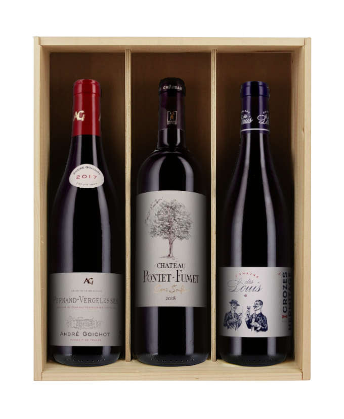 Coffret Dégustation de nos chouchous - 3 bouteilles & caisse bois