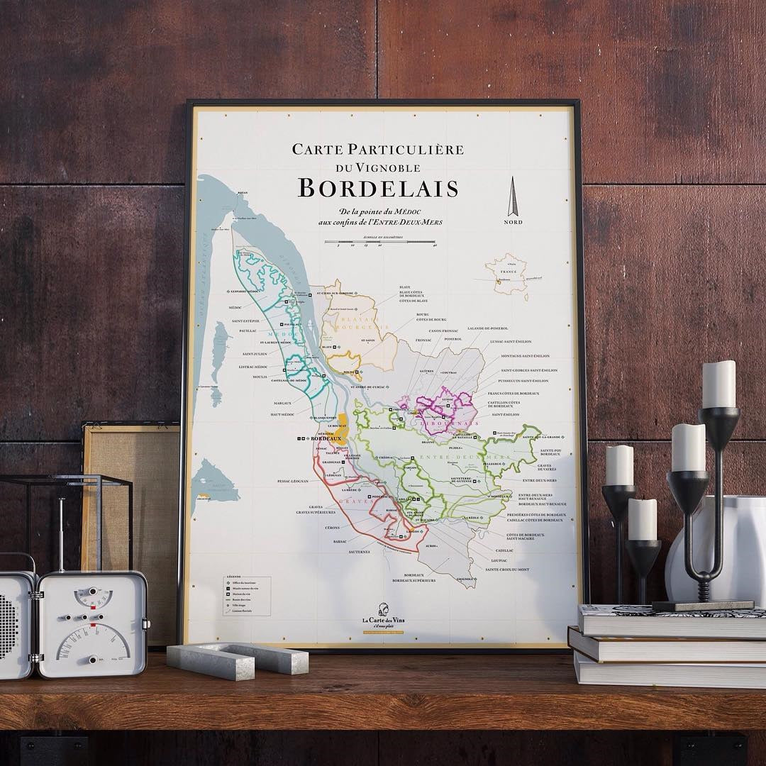 Affiche Les Vins de Bordeaux