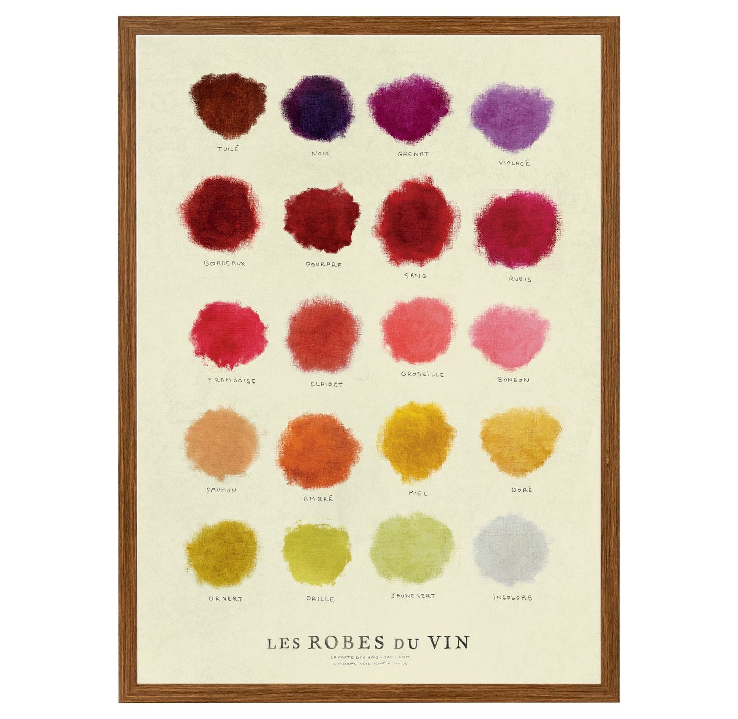 Affiches Les Robes du Vin 50 x 70cm
