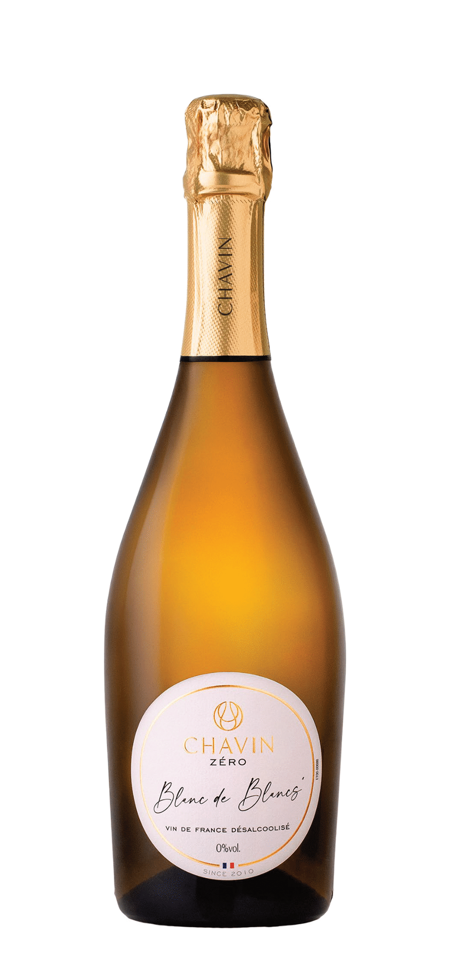 Chavin Zero - Blanc de Blancs Effervescent - Vin De France - Désalcoolisé