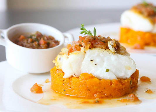 Filet de rascasse et écrasé de potimarron