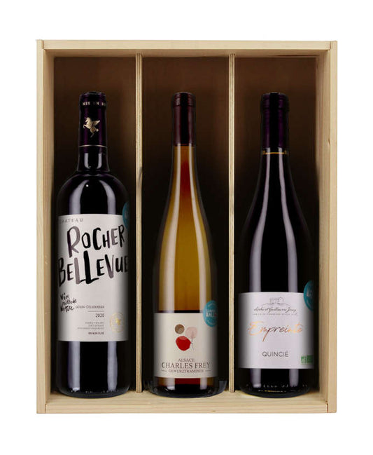 Viticulture de demain - 3 bouteilles & caisse bois