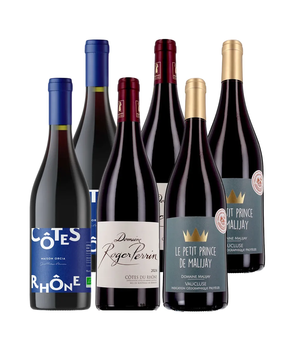 Rhône 100% rouges à prix doux - 6 bouteilles