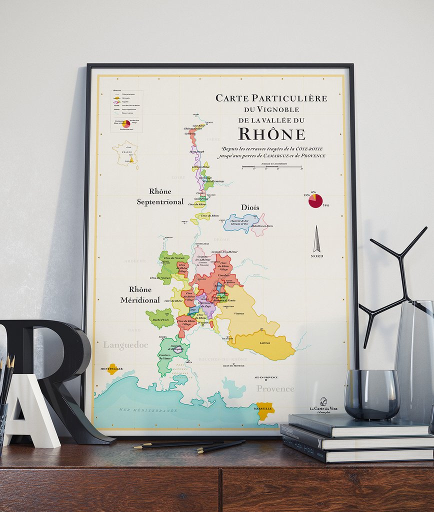 Affiche Les Vins du Rhône