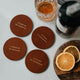 Dessous de verre cuir - Icones x 4