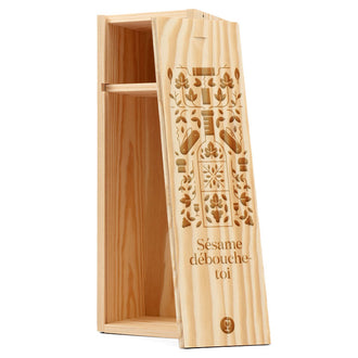 Caisse en bois "Sésame débouche-toi"