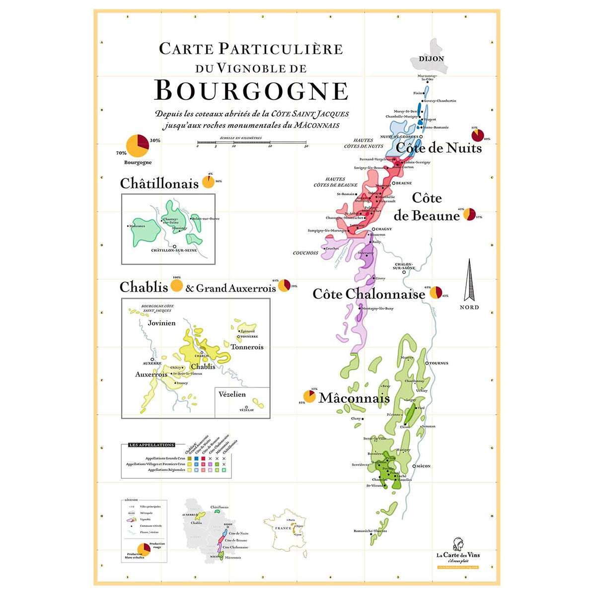 Affiche des vins de Bourgogne