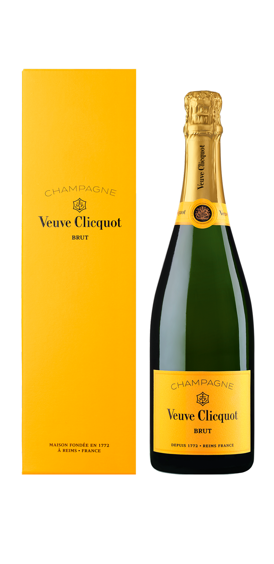 Champagne Veuve Clicquot - Réserve Brut Carte Jaune & étui - AOP Champagne - Blanc