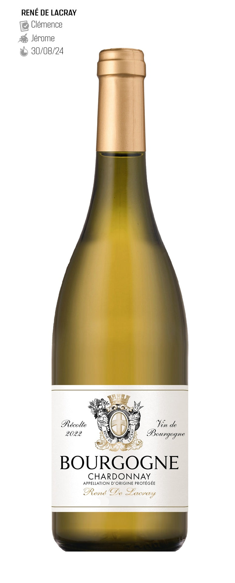 René de Lacray - Bourgogne Chardonnay - AOP Bourgogne - Blanc - 2022