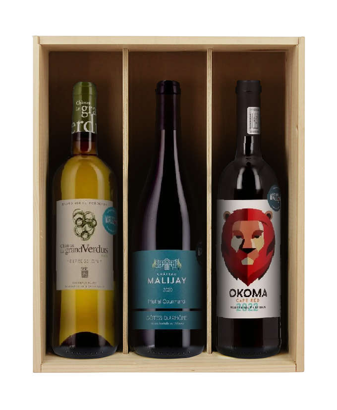Coffret des chouchous de nos abonnés - 3 bouteilles & Caisse bois