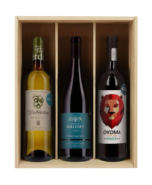 Coffret des chouchous de nos abonnés - 3 bouteilles & Caisse bois